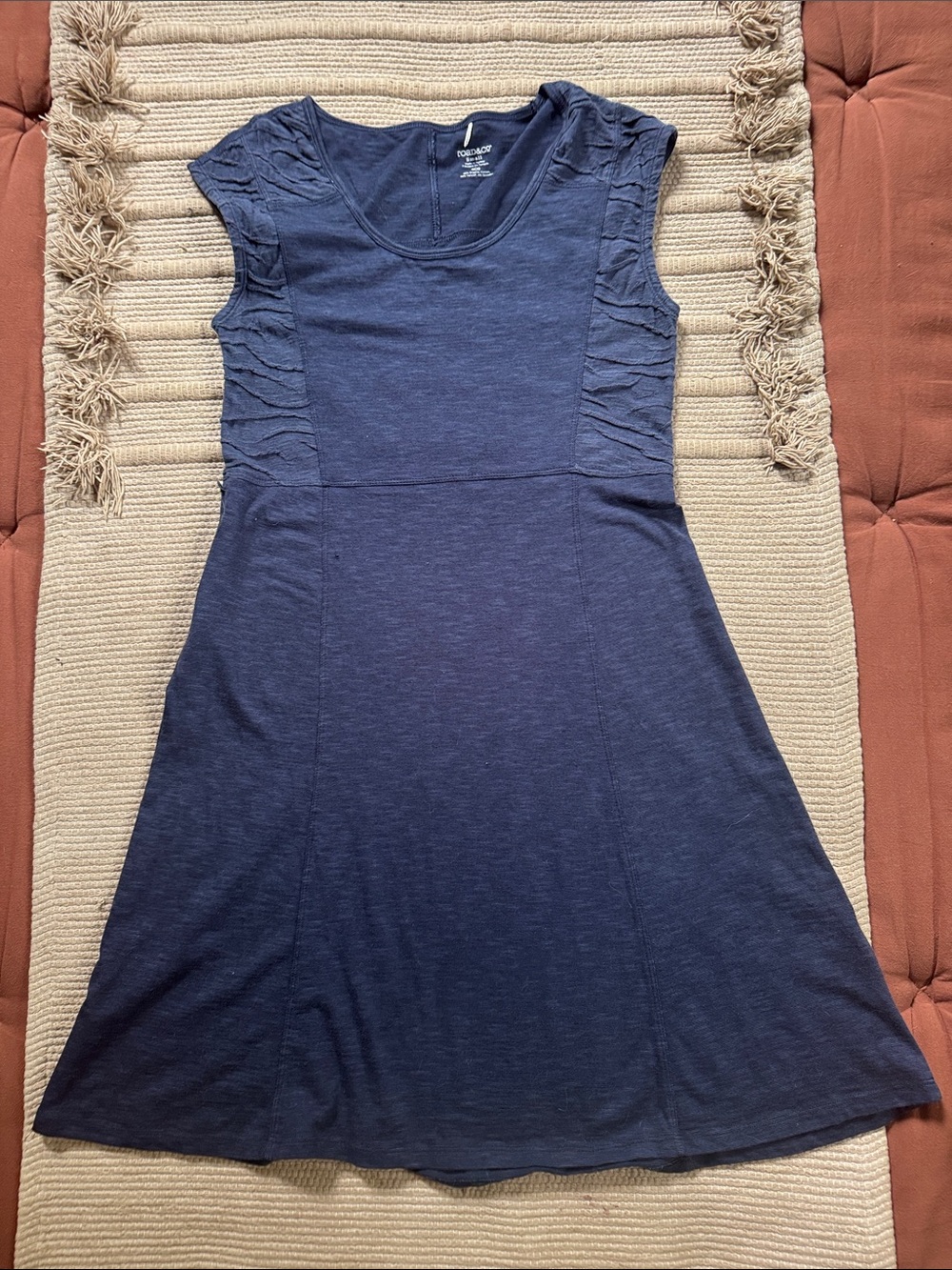 Toad&Co Sama Sama dress sleeveless navy blue organic cotton stretch women’s S